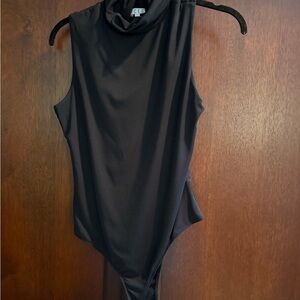 TCEC Black Sleeveless Bodysuit